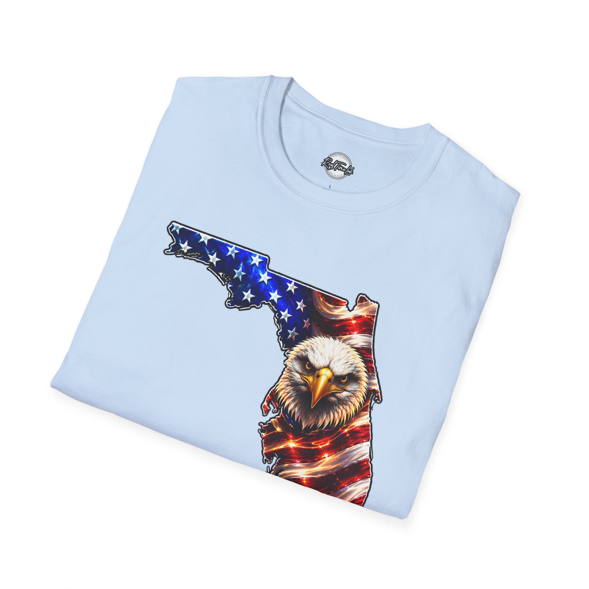 Florida Flag Eagle T-Shirt — American Flag State Outline Tee