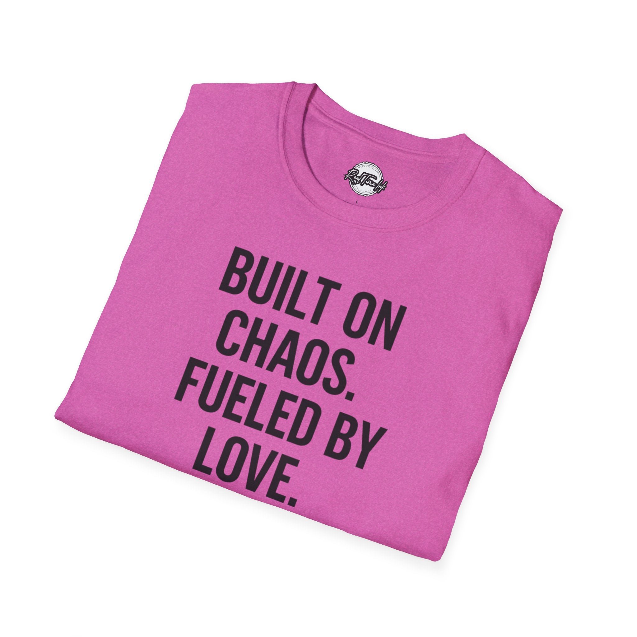 Unisex T-Shirt - Built on Chaos Fueled by Love #HomeschoolLife, Funny T-shirt, Gift for Educators, Casual Wear, Family Events, [...]