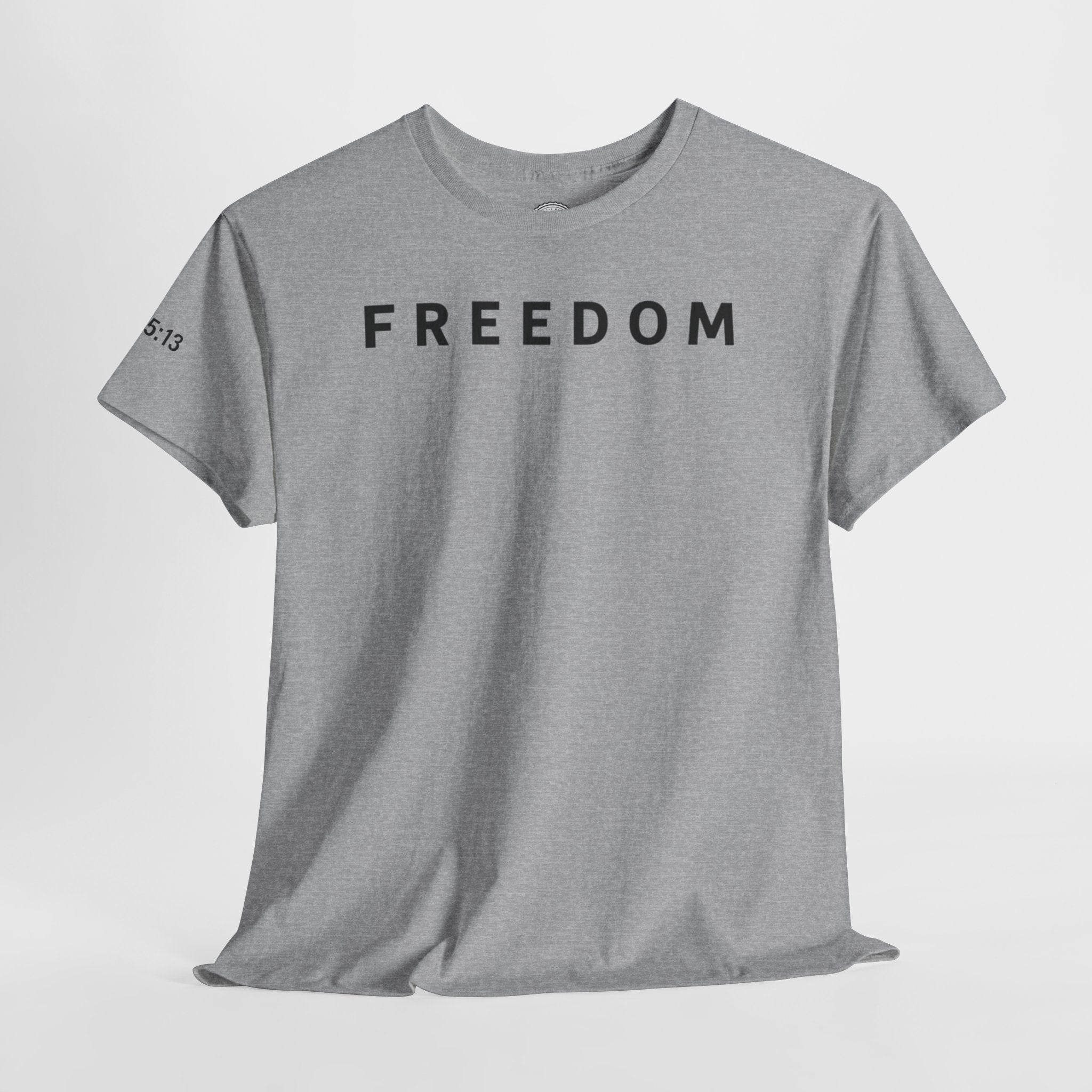 Freedom Gal 5:13 Unisex Heavy Cotton Tee, Casual Graphic T-Shirt, Comfortable Everyday Wear, Inspirational Gift, Freedom Clothing