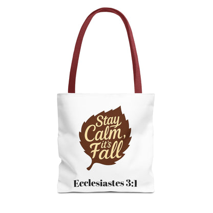 Fall Tote Bag, Autumn Style, Inspirational Quote, Eco-Friendly, Seasonal Gift, Church Bag, Personalized Tote
