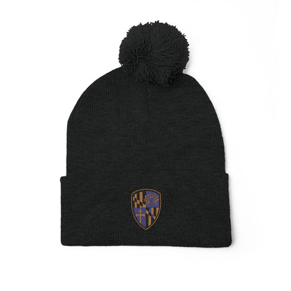 Knit Cap - Purple Blood Embroidery