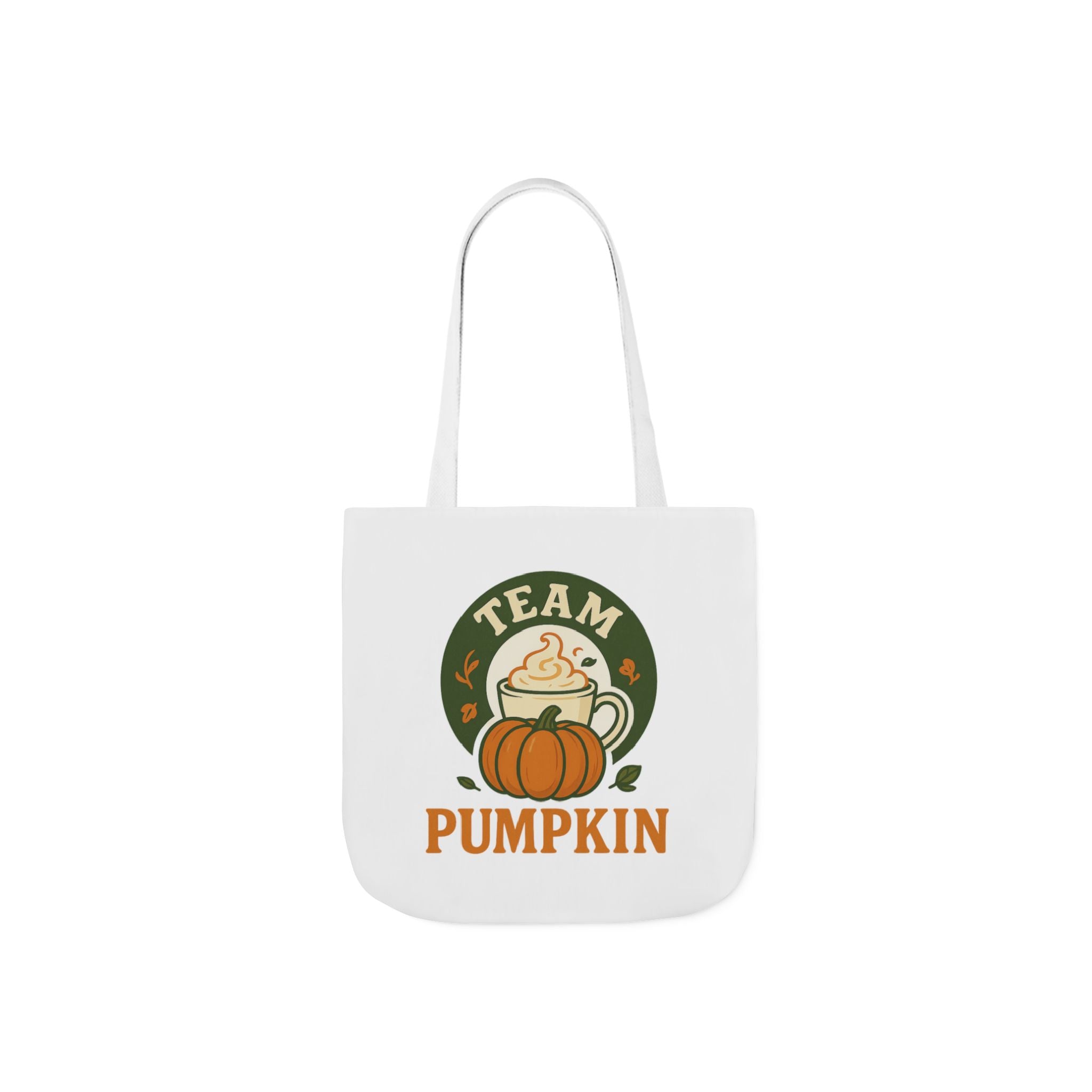 Team Pumpkin Tote Bag with 5-Color Straps, Fall Accessory, Gift for Pumpkin Lovers, Cute Bag for Festivals, Stylish Halloween Tote