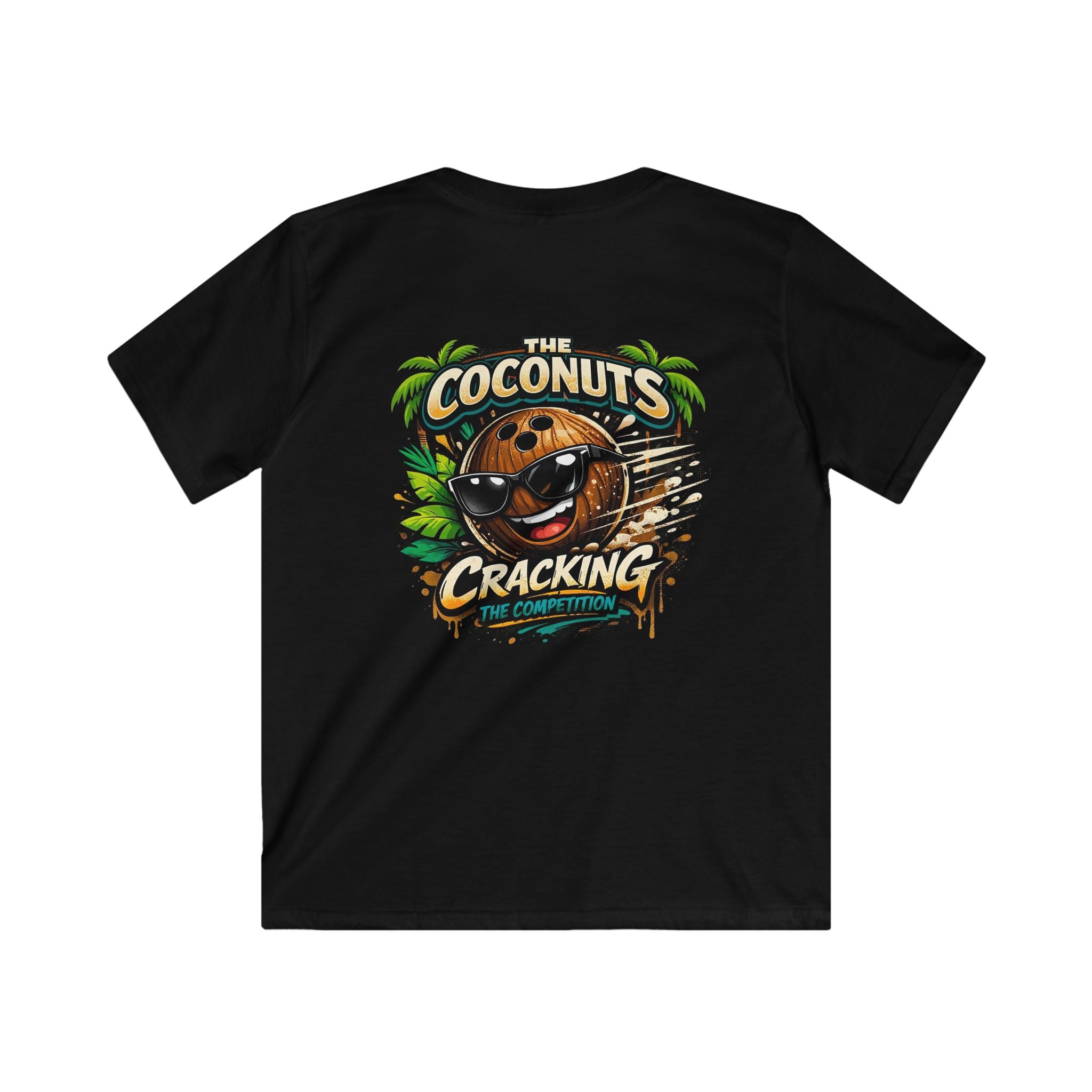 Camdon 'The Coconuts Cracking' Graphic Bowling Tee – Tropical Coconut Competition Shirt (Camdon 21)