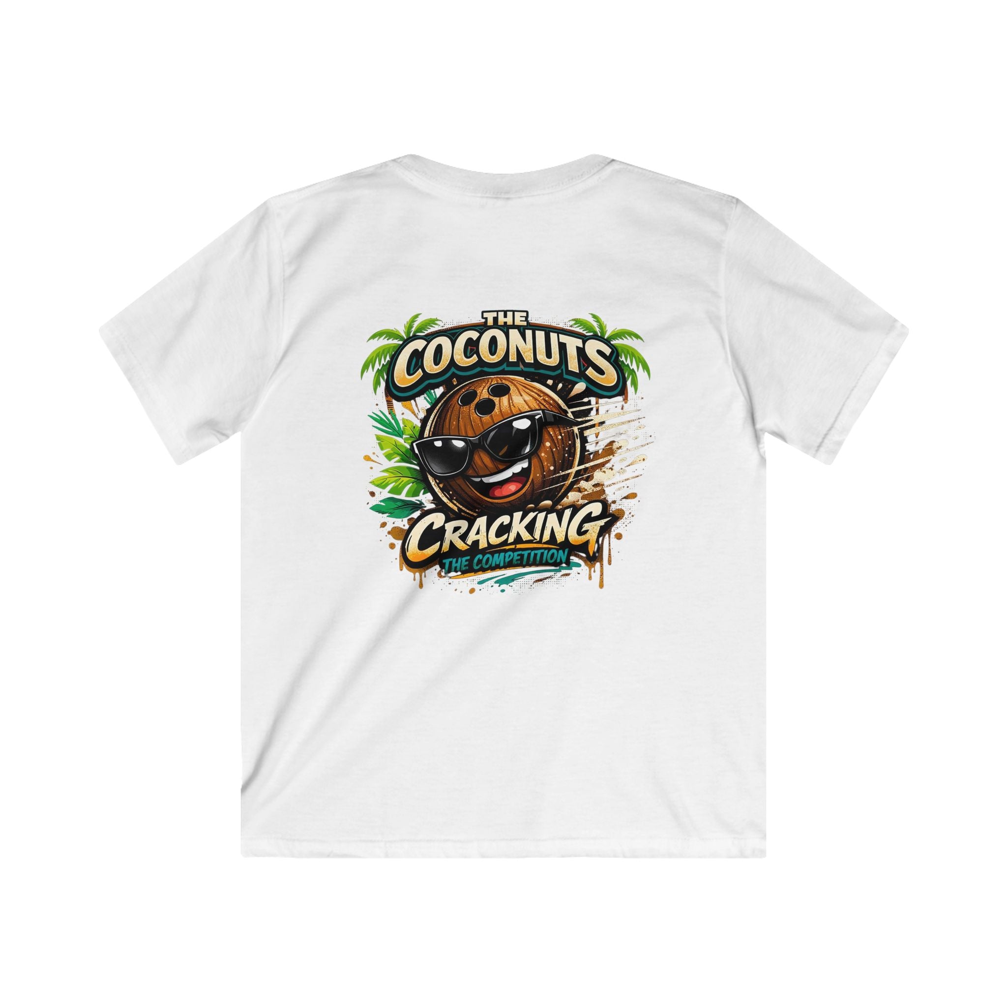 Camdon 'The Coconuts Cracking' Graphic Bowling Tee – Tropical Coconut Competition Shirt (Camdon 21)