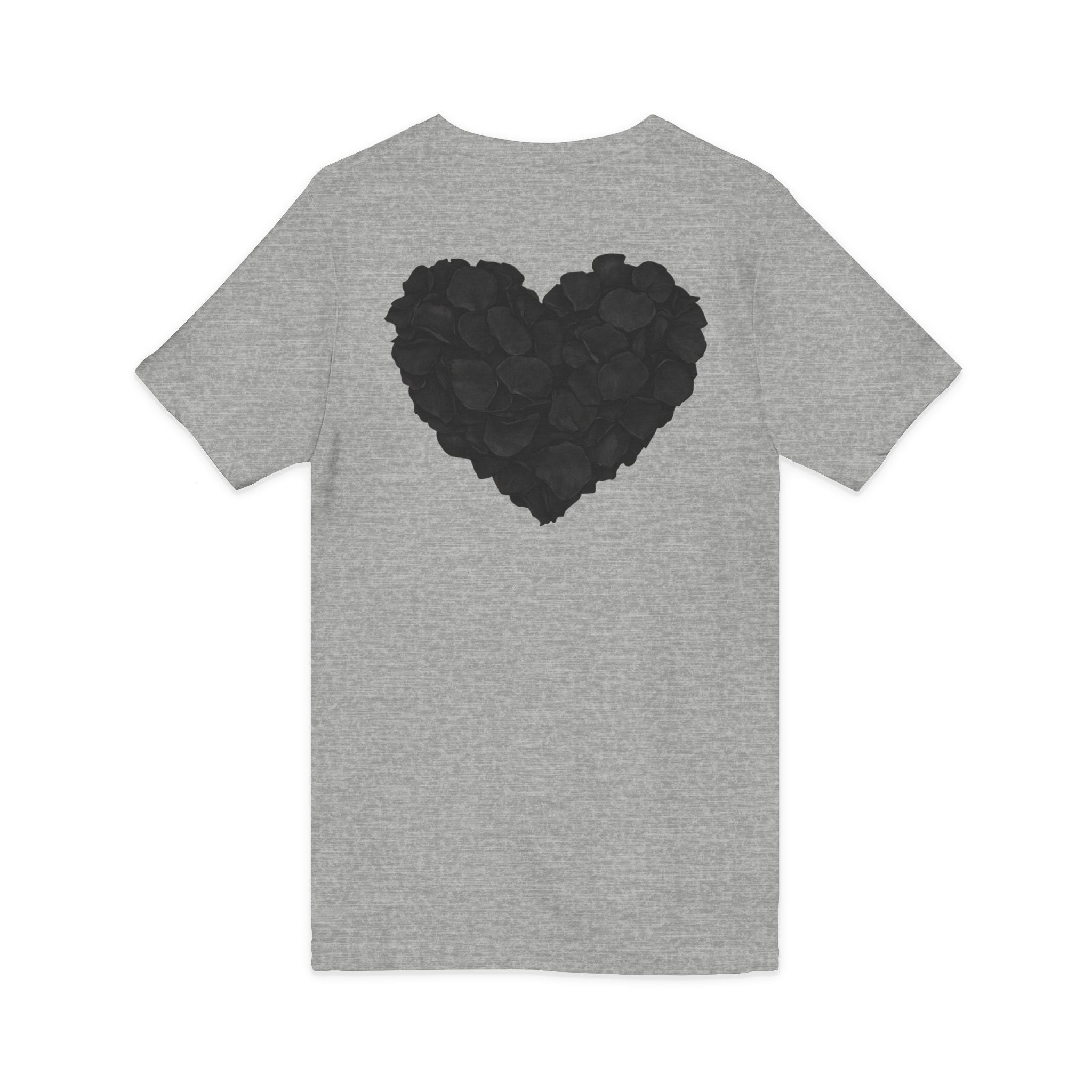 Black Rose Heart T-Shirt | Floral Heart Tee