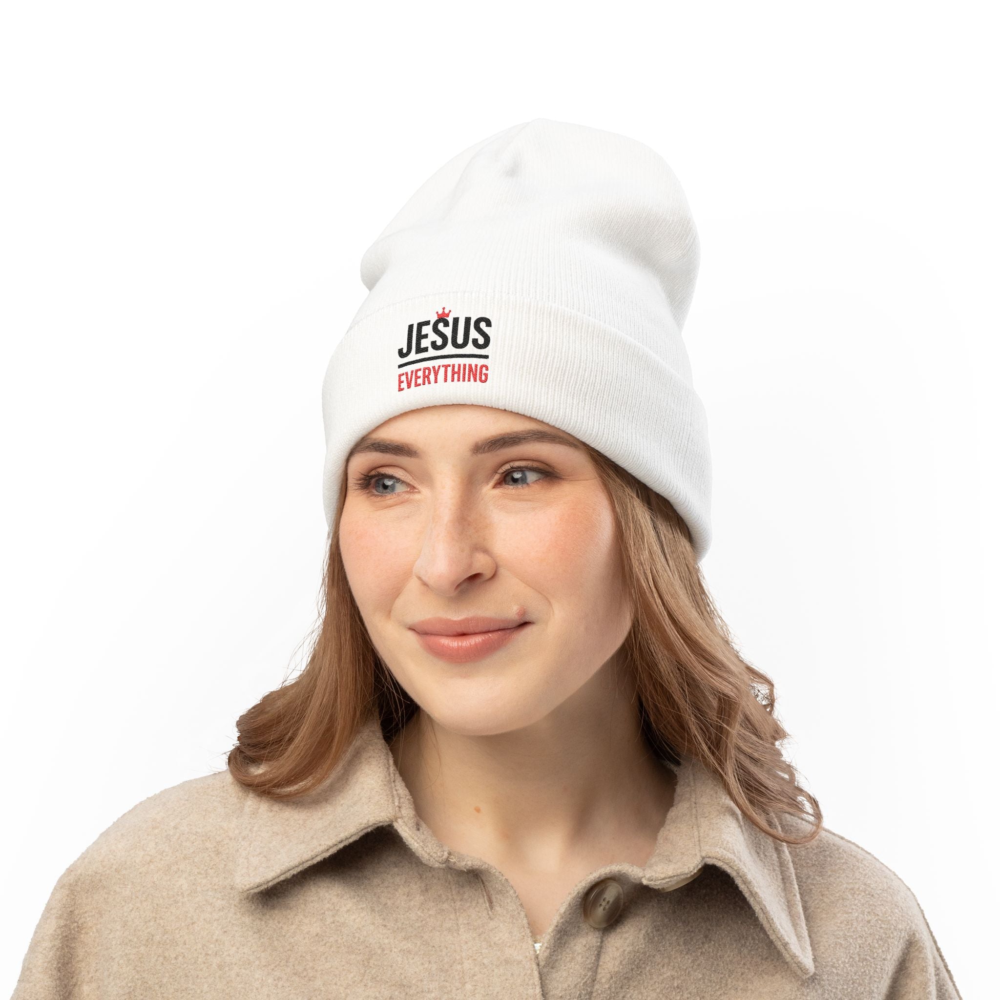 Embroidered Beanie - Jesus over Everything