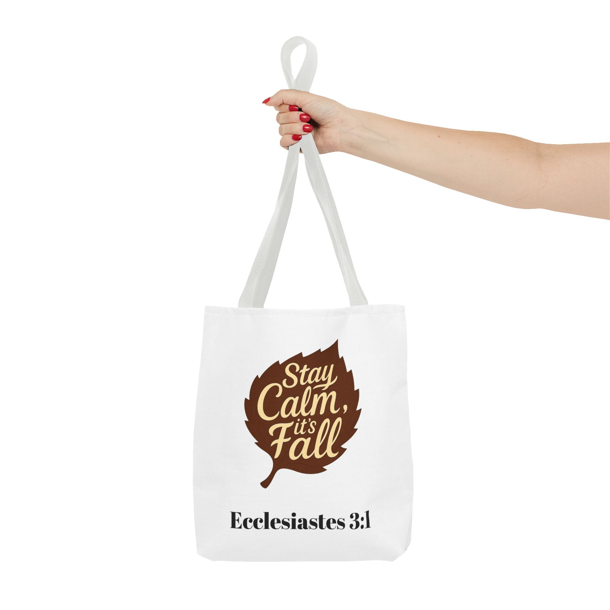 Fall Tote Bag, Autumn Style, Inspirational Quote, Eco-Friendly, Seasonal Gift, Church Bag, Personalized Tote