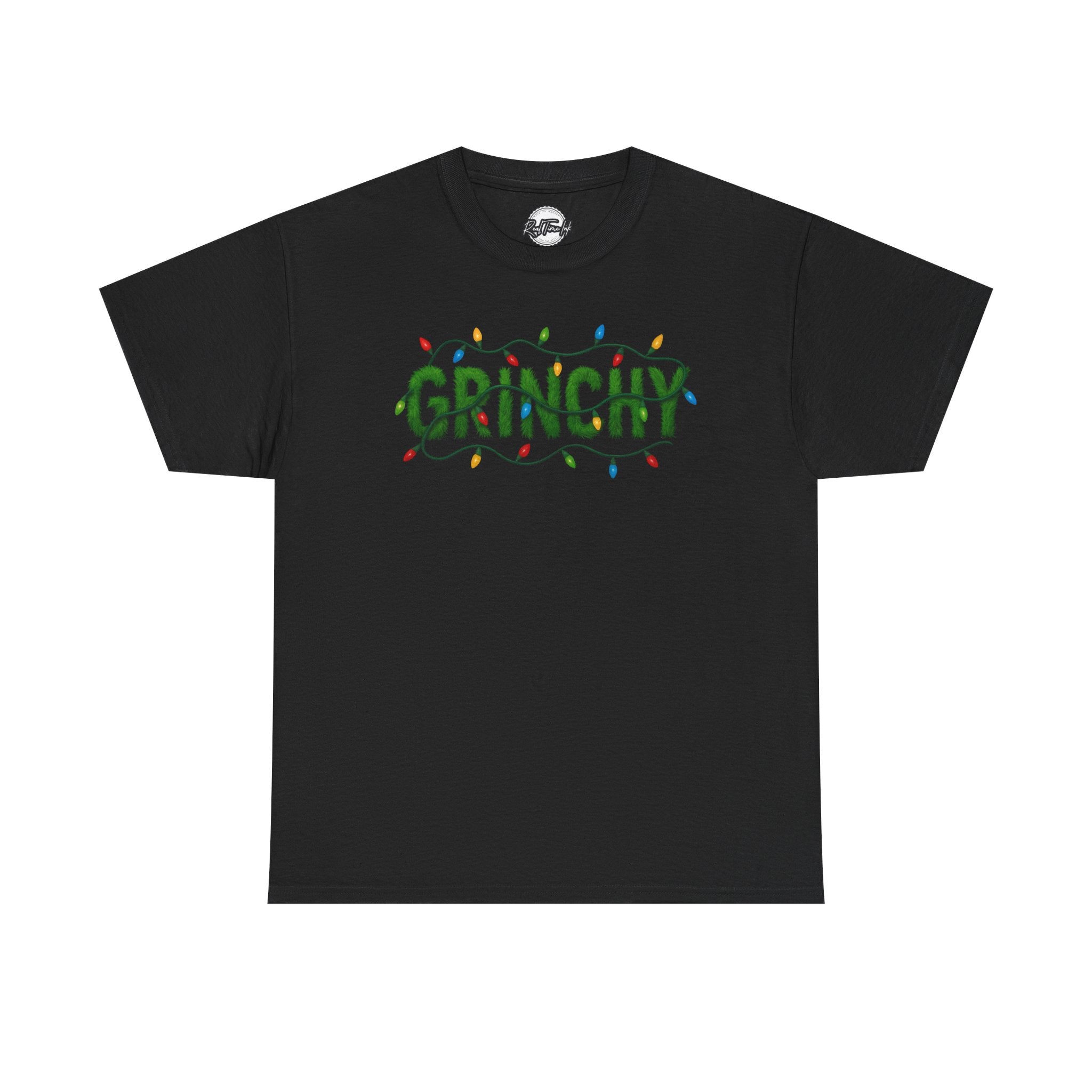 Grinchy Christmas Tee — Festive Lights Holiday Shirt