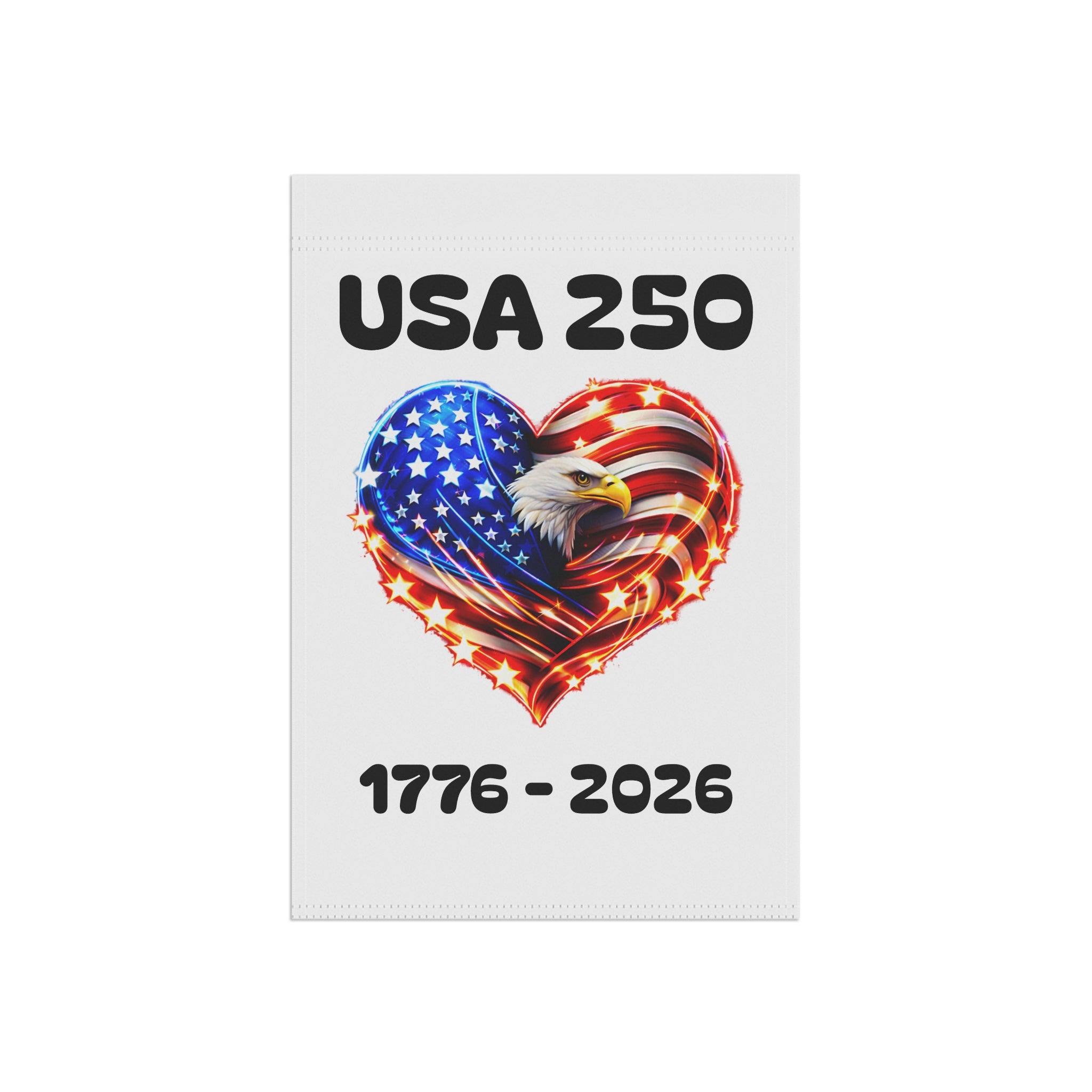 USA 250 Garden Banner — 1776-2026 Patriotic Eagle Heart Flag