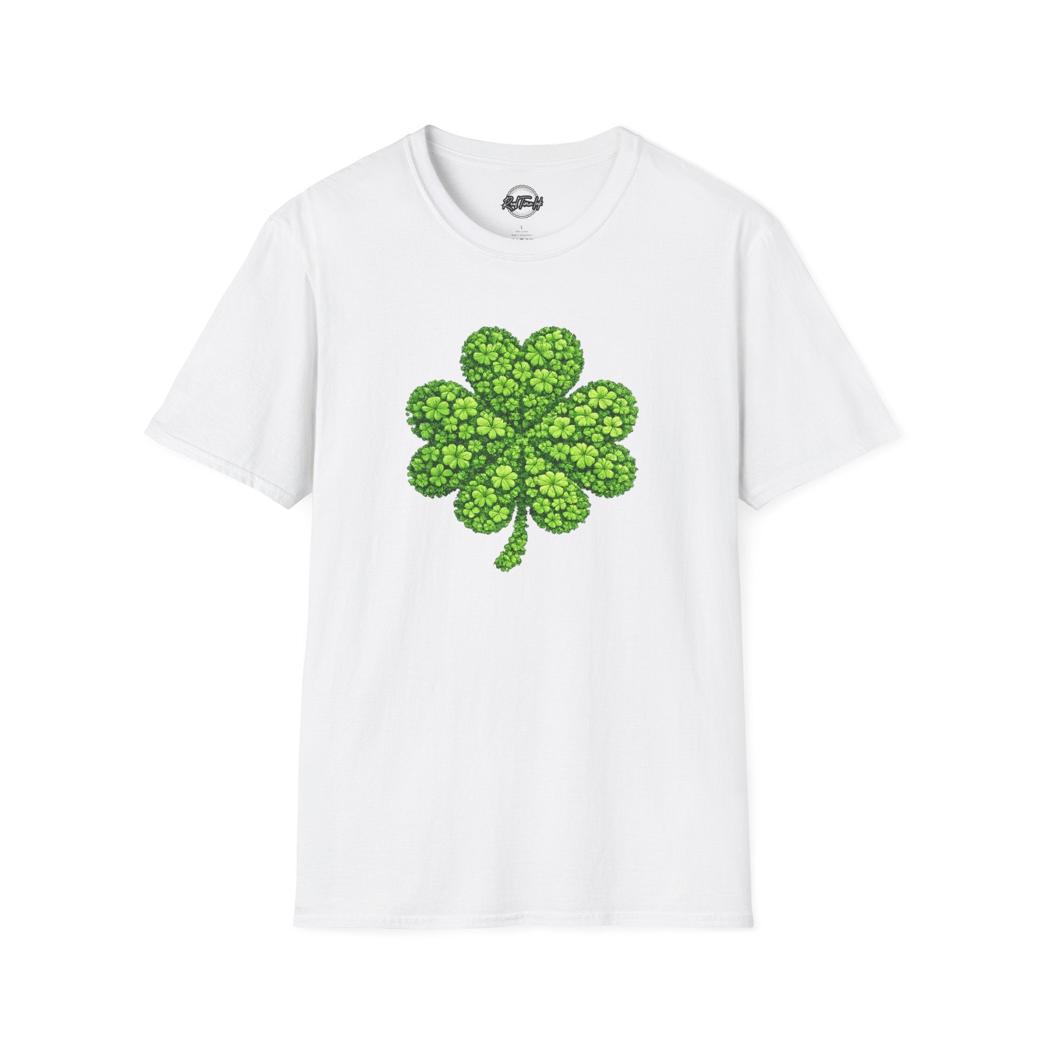 Four-Leaf Clover T-Shirt — Lucky Green Shamrock St. Patrick’s Day Tee