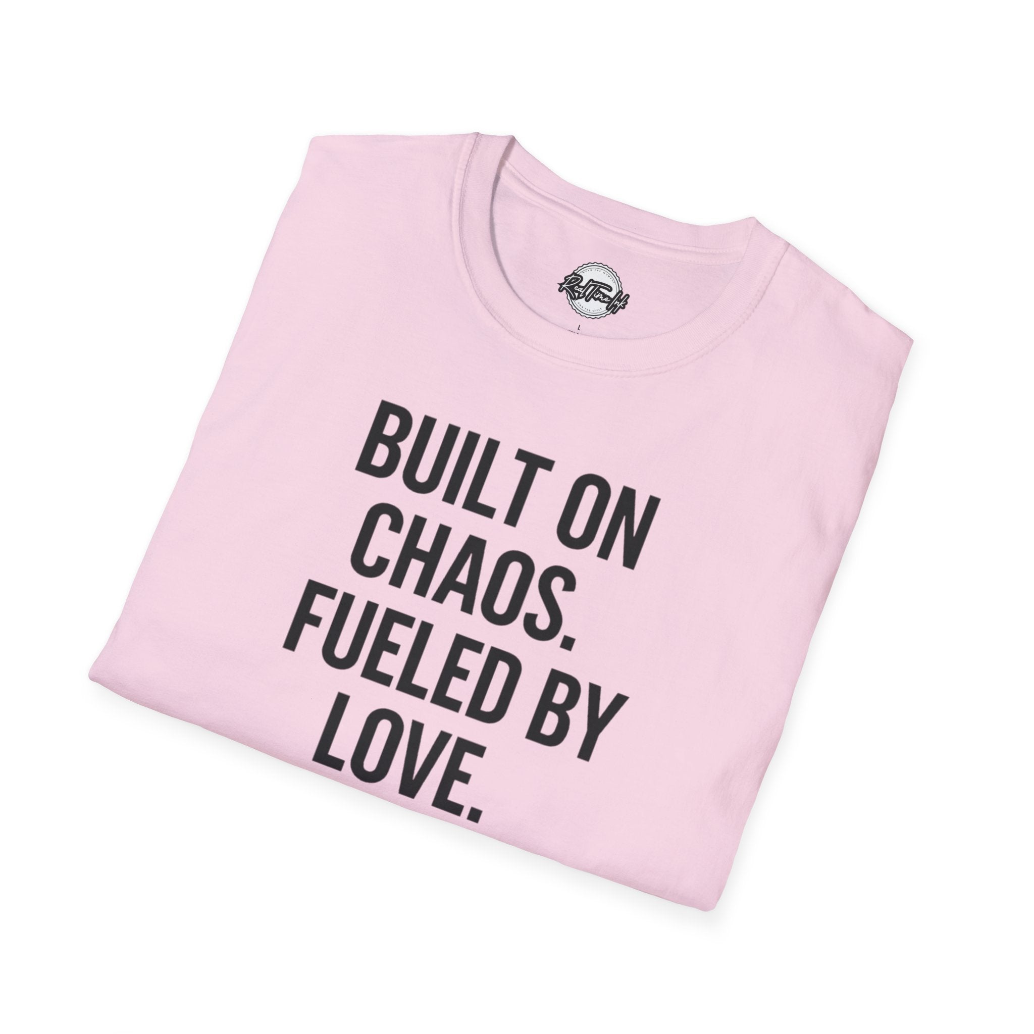 Unisex T-Shirt - Built on Chaos Fueled by Love #HomeschoolLife, Funny T-shirt, Gift for Educators, Casual Wear, Family Events, [...]