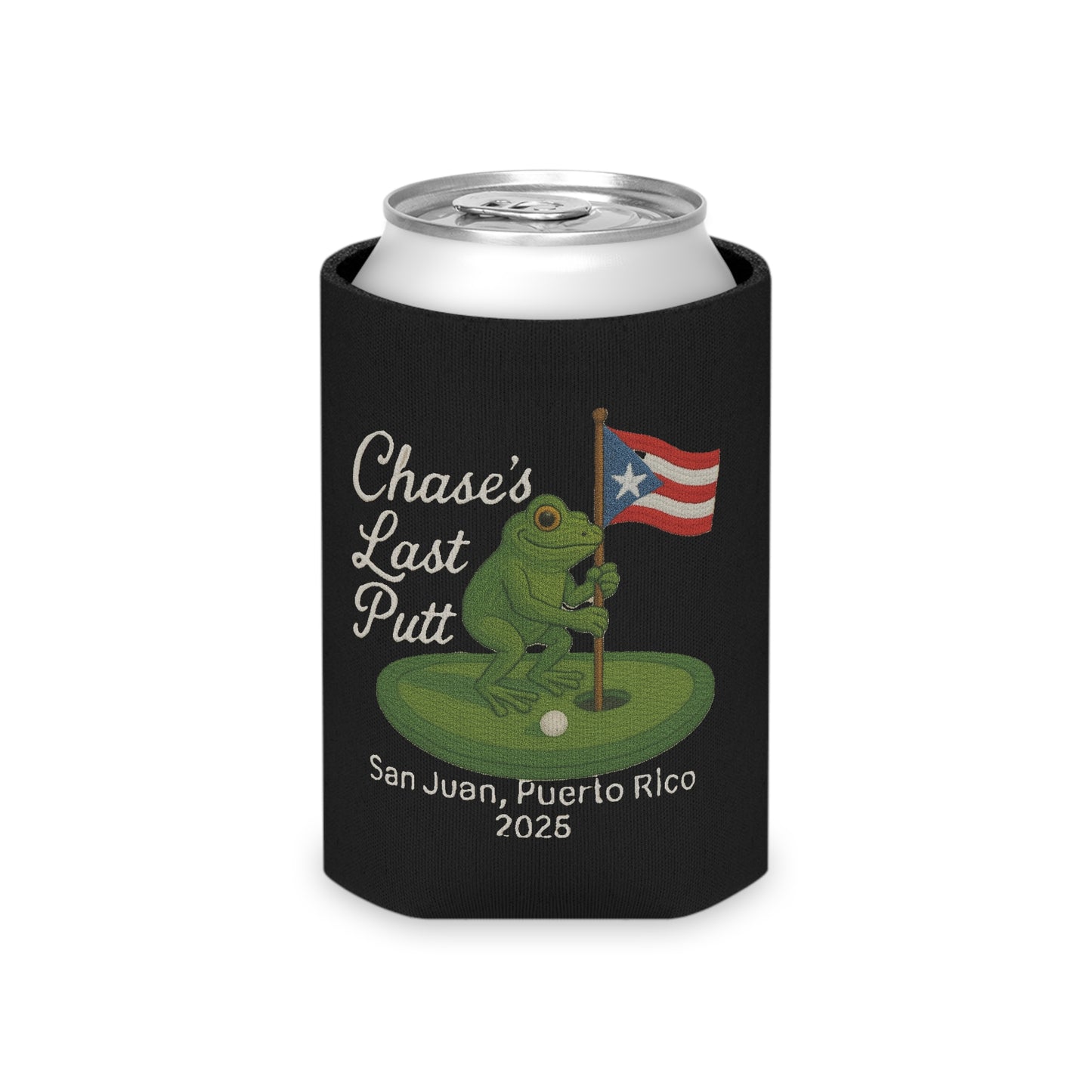 Personalized Can Cooler - Chase's Last Putt - Fun Golf Gift for Celebrations