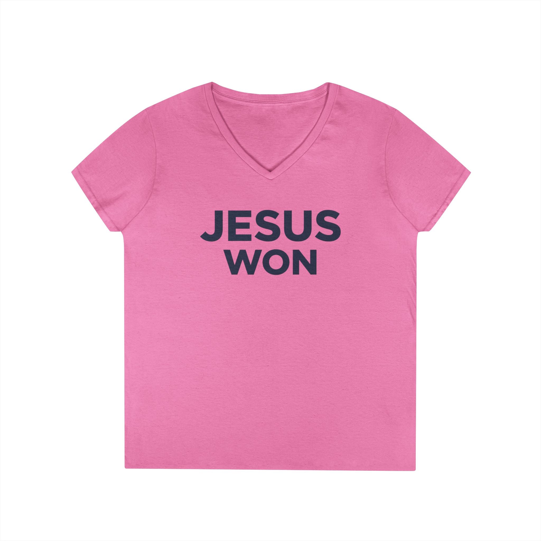 Jesus Won womens V-Neck Tee