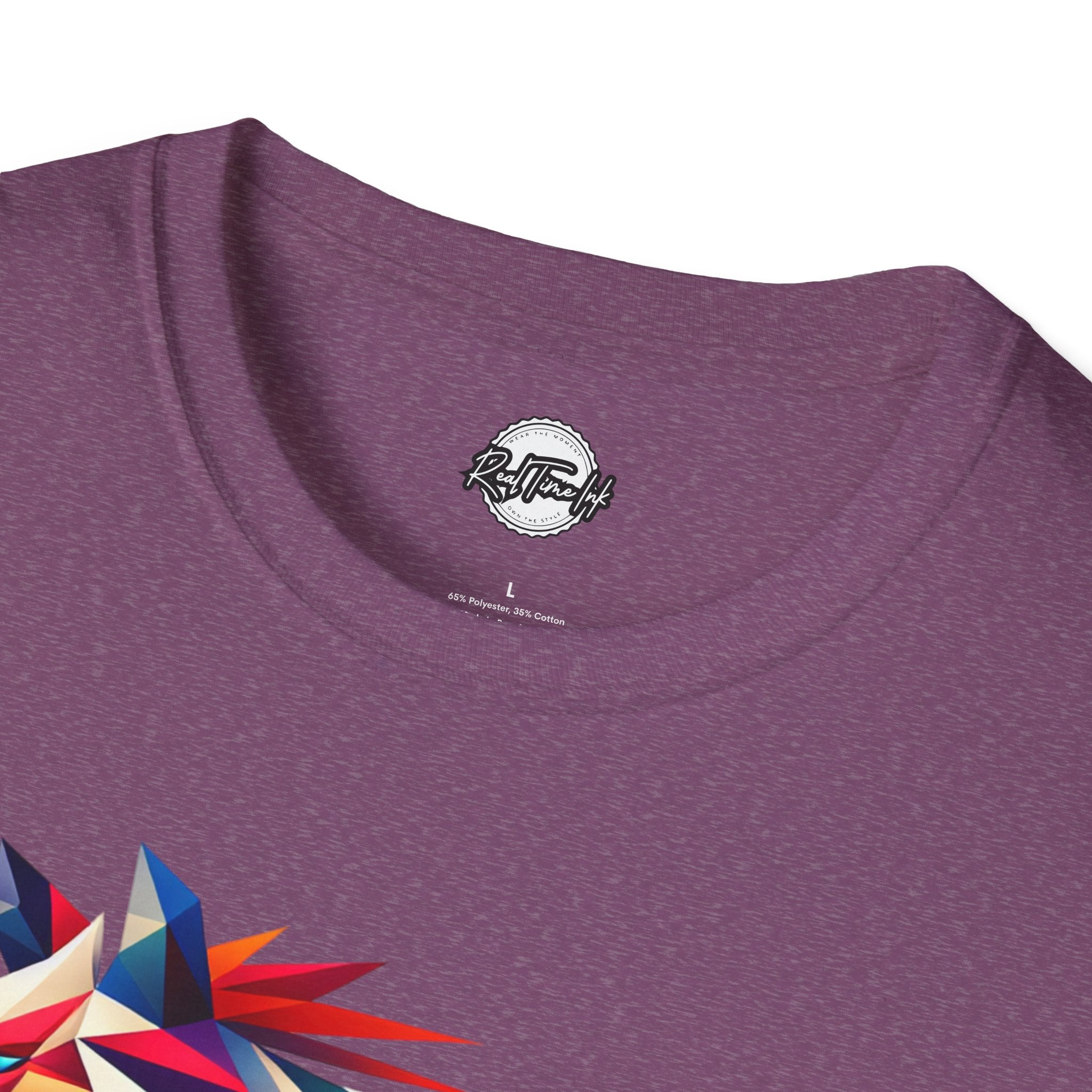 Colorful Geometric Wolf T-Shirt | Unisex Softstyle Tee