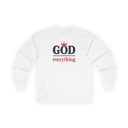 Christian Long Sleeve Tee - God over Everything