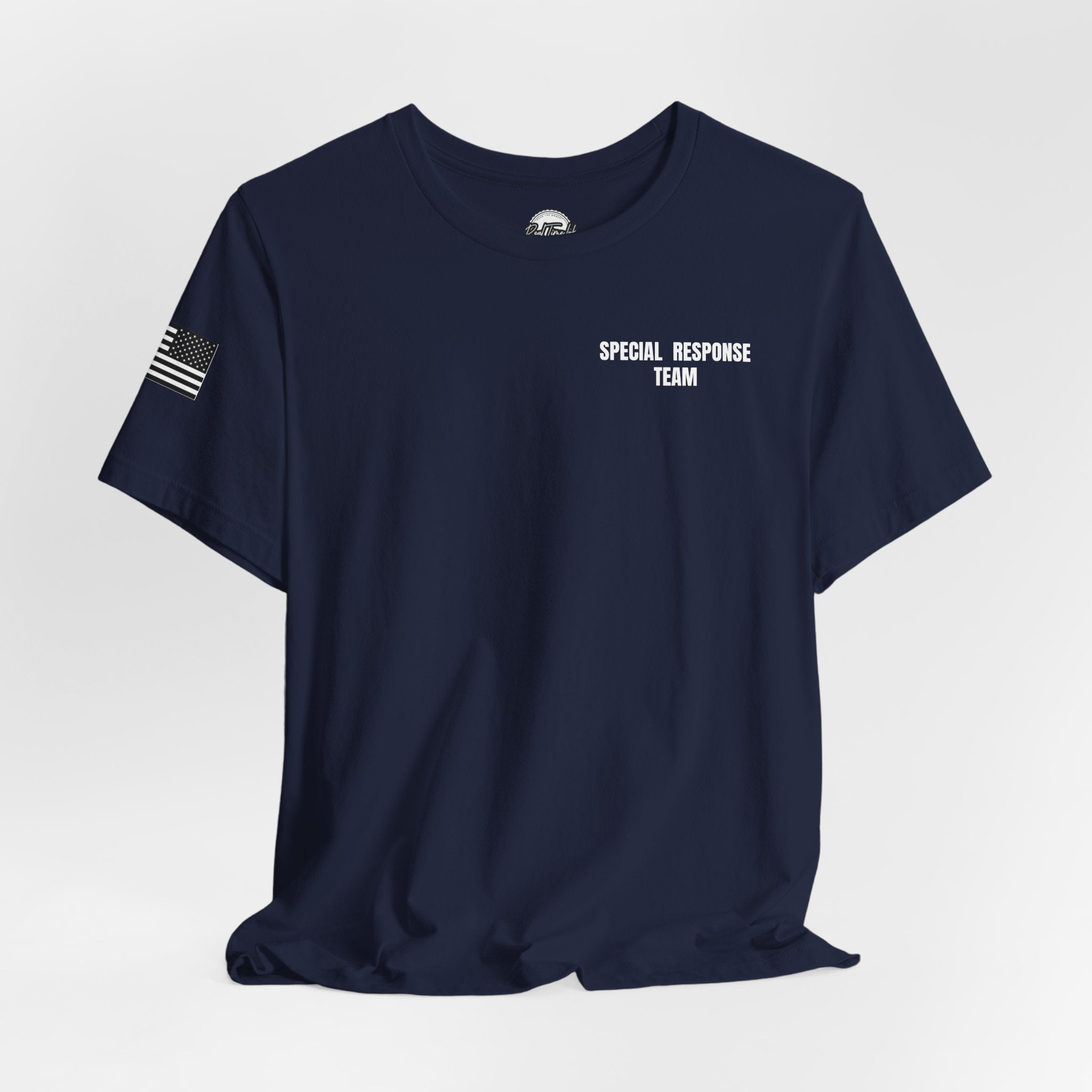 Police SRT Level 1 Tactical Tee — Back Shield Emblem Short Sleeve Shirt