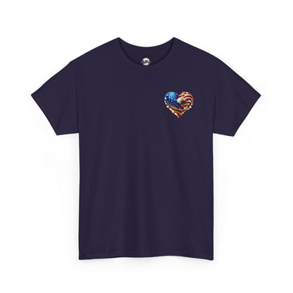 Patriotic Unisex Heavy Cotton Tee - God Country Family, Independence Day Shirt, Veteran Gift, Family Gathering Tee, Fourth of July Clothing