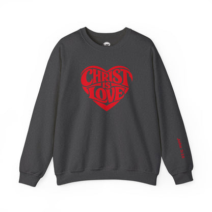 Christ Is Love Heart crewneck | Christian faith sweatshirt