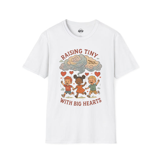 Raising Tiny Hearts Unisex T-Shirt | Cute Family Vibe Tee