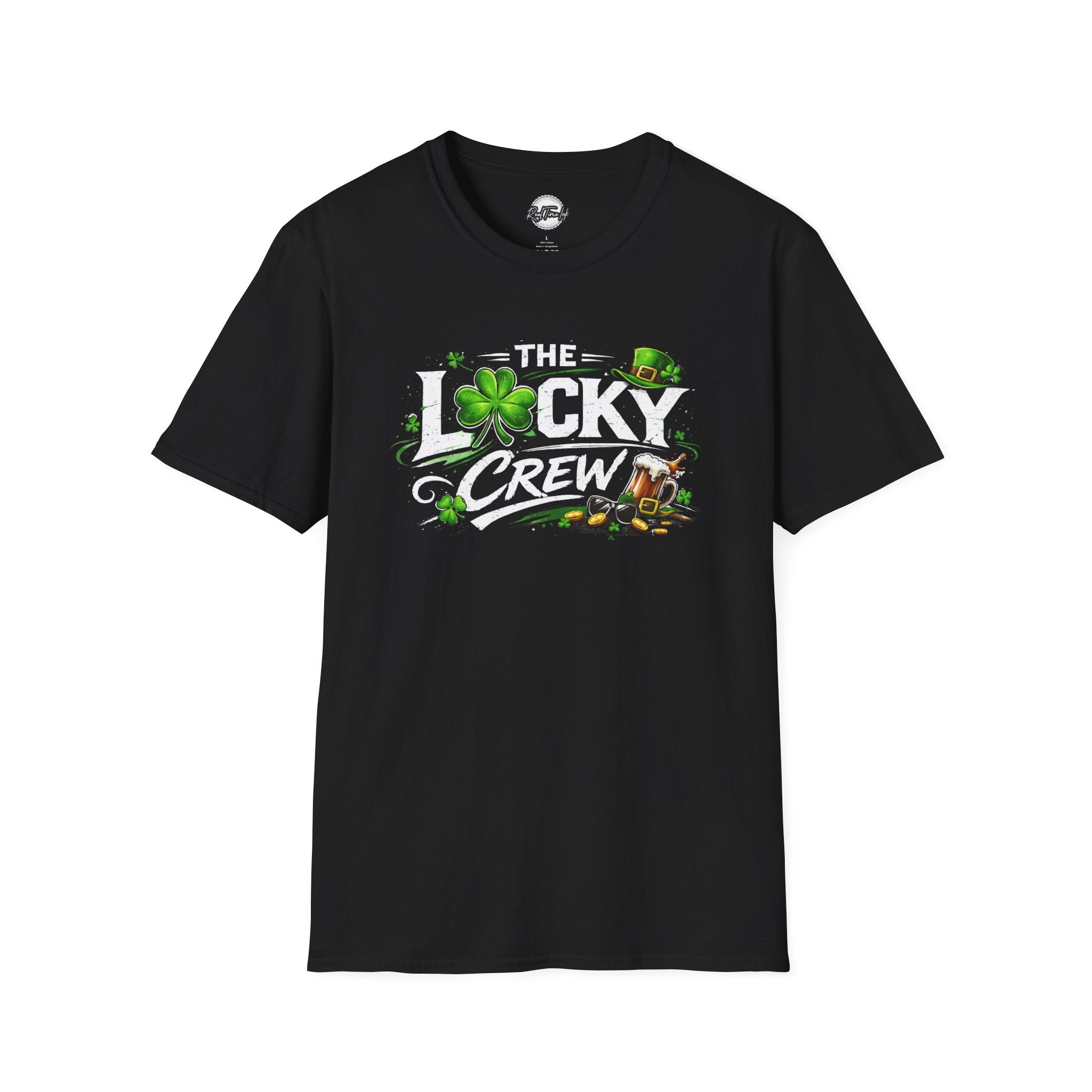 The Lucky Crew T-Shirt – St. Patrick’s Day Shamrock & Leprechaun Design