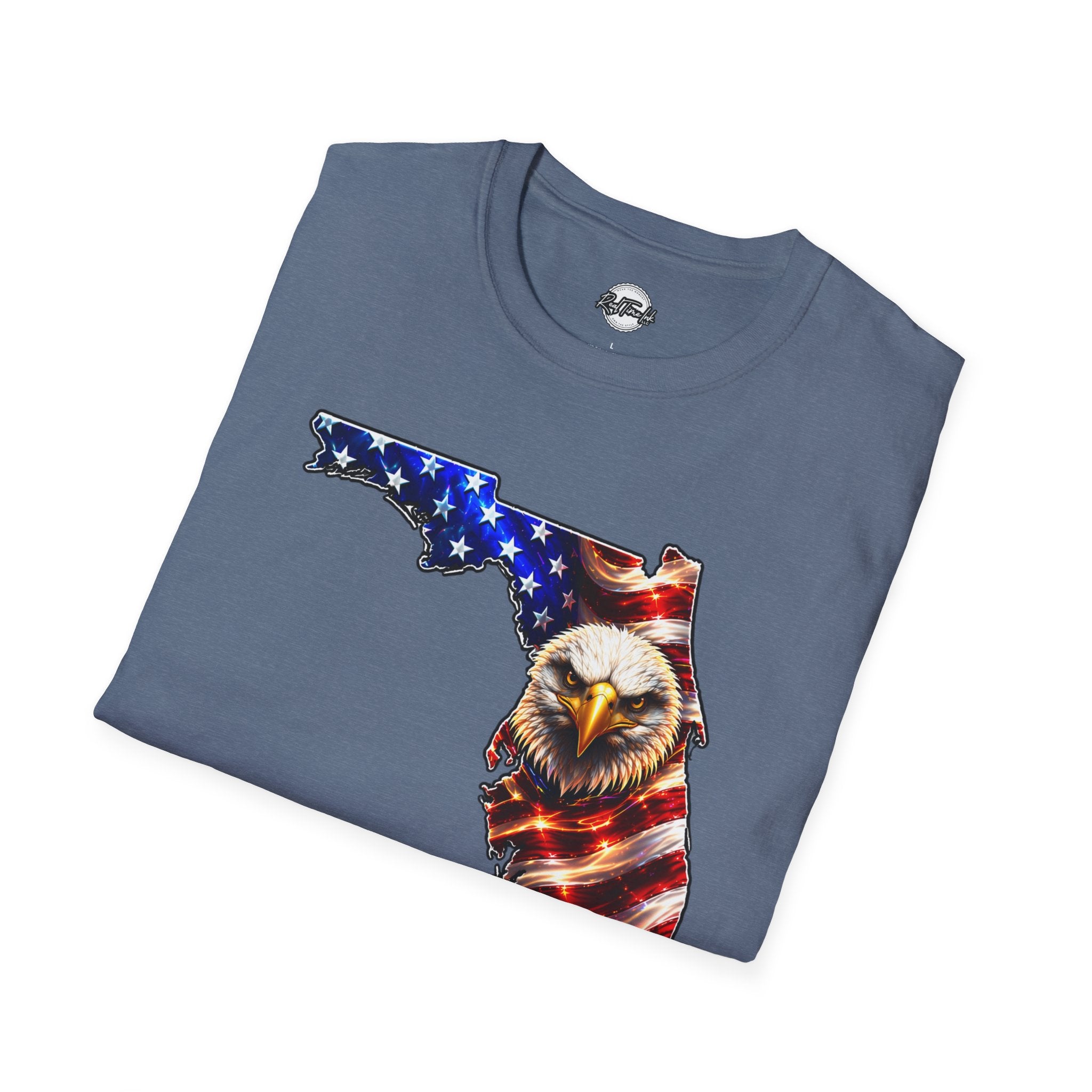 Florida Flag Eagle T-Shirt — American Flag State Outline Tee