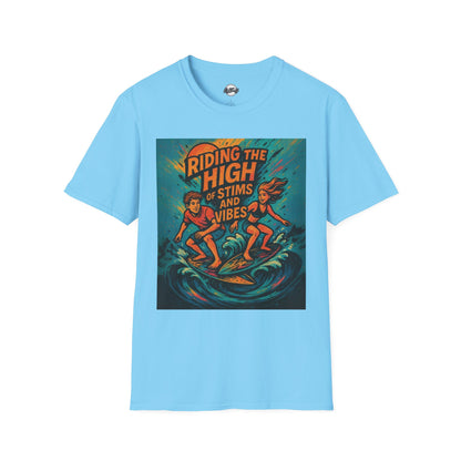 Riding the High Unisex Softstyle T-Shirt - Surf Vibes & Chill
