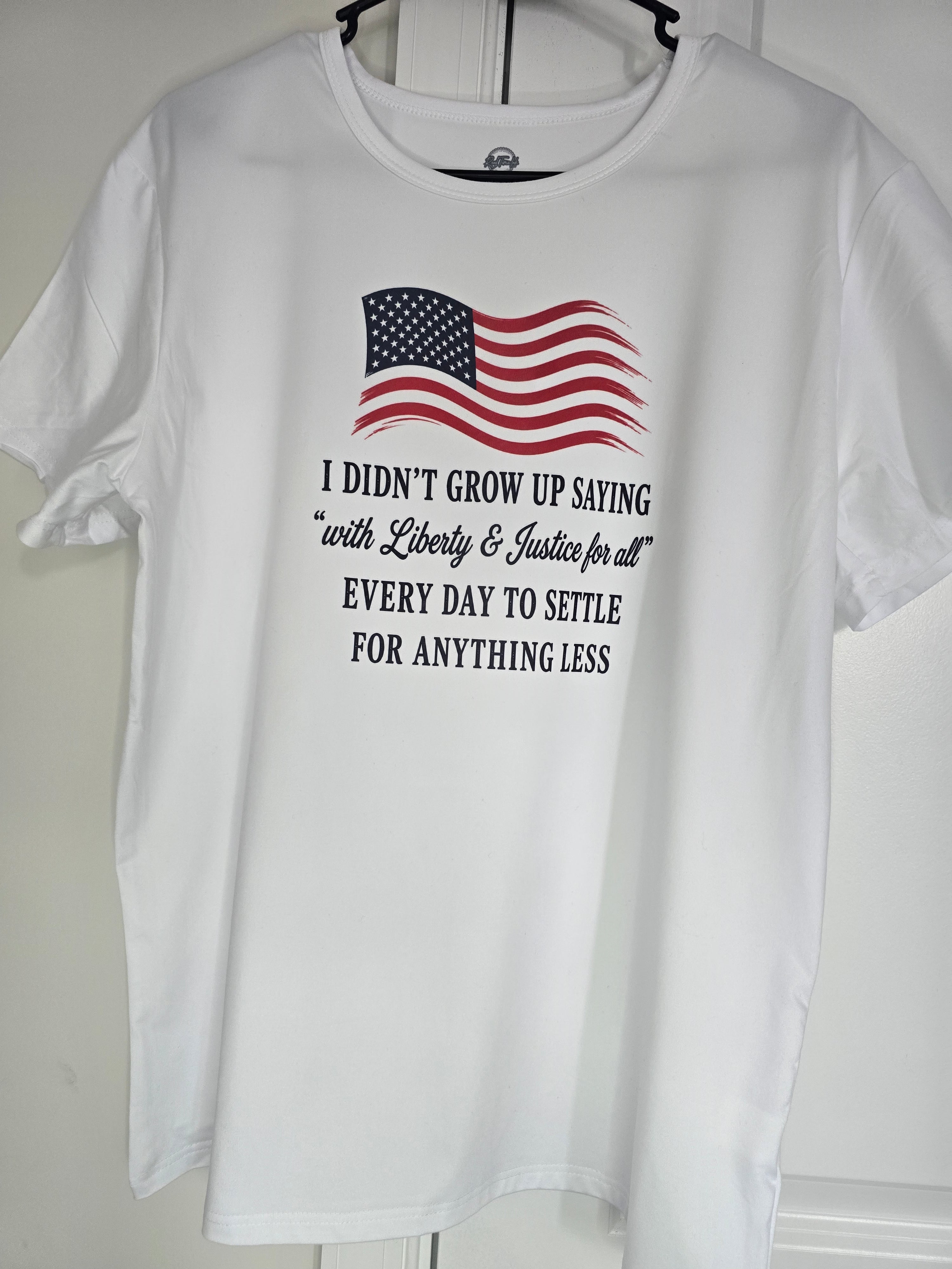 Patriotic Liberty & Justice Polyester Performance T-Shirt